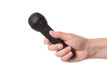 マイクを握る手