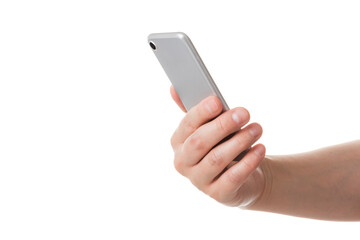 スマホを操作する手