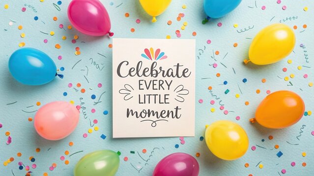 Colorful Celebration Theme with Balloons and Confetti for Festive Moments Captured in Vibrant Decor and Joyful Vibes