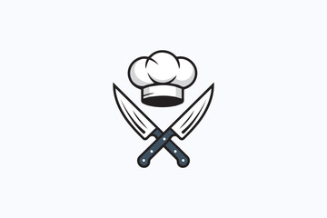 Chef Hat and Crossed Knives Logo