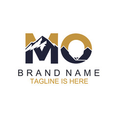 Initial M O Logo Design For Mining Company