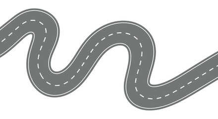 Vector Illustration of a Winding Road