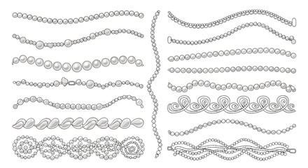 A curated collection of ornamental decorative lines and borders for creative design projects.
