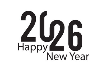 2026 logo concept for calendar, poster, flyer, banner. Modern design for calendar, invitations, greeting cards. Set of new year logo text design. stock illustration in eps 10.