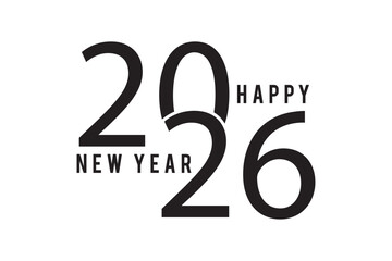 2026 logo concept for calendar, poster, flyer, banner. Modern design for calendar, invitations, greeting cards. Set of new year logo text design. stock illustration in eps 10.