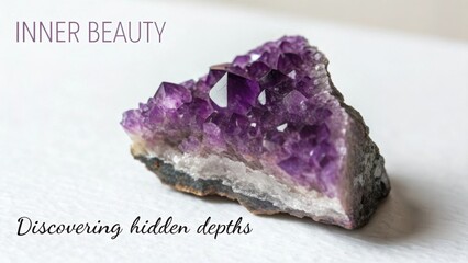 Deep purple amethyst crystal cluster displaying natural beauty