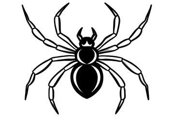 halloween spider silhouette illustration