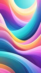 Abstract vibrant swirling colorful wavy lines