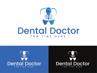 Modern Tooth Logo Design, Professional Dentist Logo Design, Creative Tooth and Smile Branding