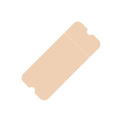 brown ticket flat design element