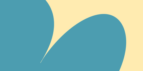 Close-up Rounded Abstract Shapes Intersection. Cropped vector view of two large. Usage Purpose: Album art cover or abstract geometric poster.