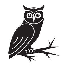 owl sitting on branch