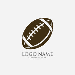 american football vector icon silhoutte vector style with white background