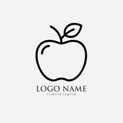 apple icon silhoutte vector style with white background