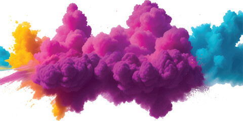 Modern Vibrant Watercolor Paint Splash Background with Rainbow Gradient and Abstract Ink Flow Texture Vector Illustration