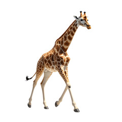 Baby giraffe isolated on transparent background, cut out