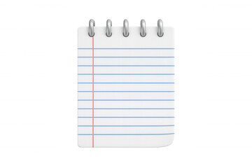 Spiral notepad with lined paper for quick notes and reminders, representing education, planning, and office work