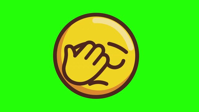 Facepalm Animation 4K Loop Transparant