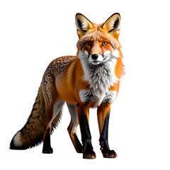 Obraz premium fox isolated on transparent background, cut out