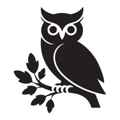 owl sitting on branch