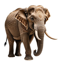 Obraz premium Ornate elephant stands, details intricate and ceremonial markings displayed