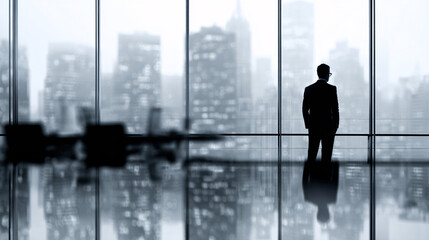 Fototapeta premium Abstract blur image of Business people walking at modern hallway with bokeh for background usage 