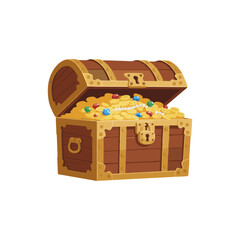 treasure chest isolated on white