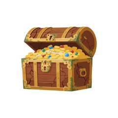 treasure chest isolated on white