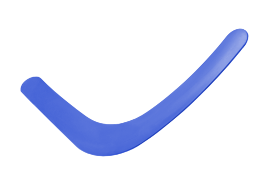 Blue check mark isolated on transparent background