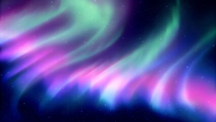Brilliant Multicolor Aurora Background with Swirling Light Waves