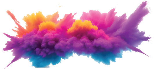 Bright Colorful Watercolor Splash with Rainbow Ink Stains and Brush Strokes on White Background Vector Illustration for Modern Artistic Design