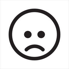 Fototapeta premium Emoticons icon . Happy and sad emoji symbols. Emoticons with different moods. Smile sign.