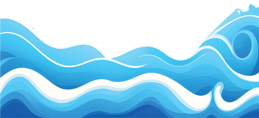 Abstract blue wave pattern vector illustration for a modern liquid motion backdrop design