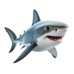 Fototapeta premium shark, on transparent background, cutout