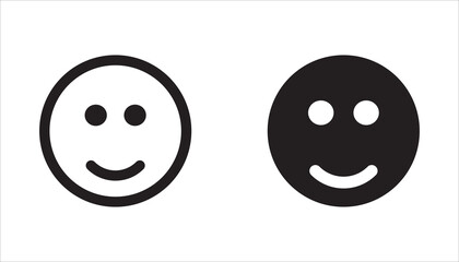 Set  emoticons . Emoji social network reactions icon. Cartoon emoticons . facial expressions and simple expressions different cartoon smile flat illustration.