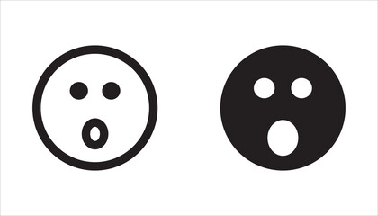 Set  emoticons . Emoji social network reactions icon. Cartoon emoticons . facial expressions and simple expressions different cartoon smile flat illustration.