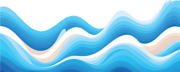 Abstract blue wave background illustration with a flowing liquid design pattern for a business banner template