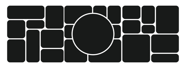 Creative moodboard and brandboard template with photo collage layout