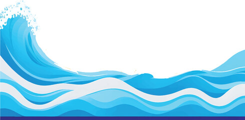 Abstract blue wave pattern with flowing lines and liquid motion design for a water ocean vector illustration backdrop