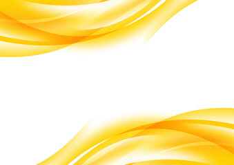 MINIMALIST FRAME BORDER ORANGE YELLOW CURVE WAVE ABSTRACT BACKGROUND DESIGN