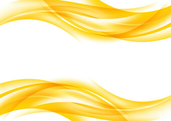 FRAME BORDER ORANGE YELLOW CURVE WAVE ABSTRACT BACKGROUND DESIGN