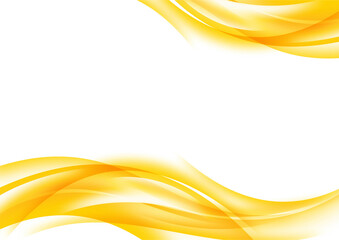 SIMPLE FRAME BORDER ORANGE YELLOW CURVE WAVE ABSTRACT BACKGROUND DESIGN