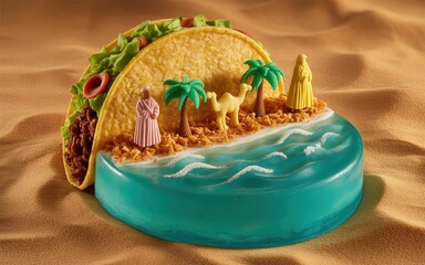 easter cake and eggs