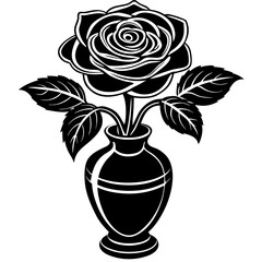 vase with roses
