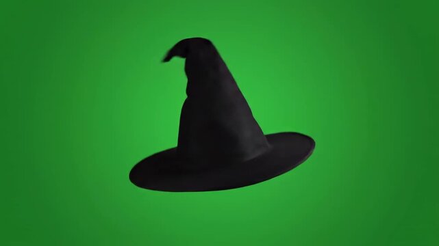 halloween witch hat with magic wand