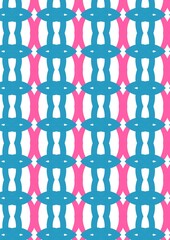 seamless pattern with hearts blue pink