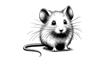 mouse standing still looking forward