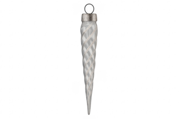 Glass icicle christmas ornament decorating for holiday celebration