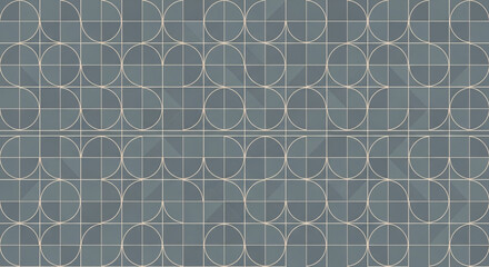 Fototapeta premium Geometric Shapes Grid minimal Pattern, AI Generation