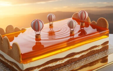 piece of cake with chocolate